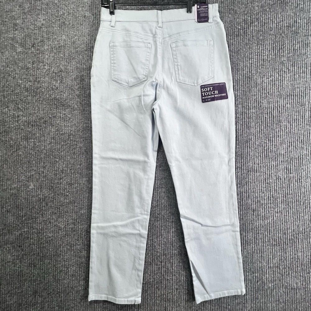 Gloria Vanderbilt Amanda Stretch Jeans Womens 10 Light Blue High Rise Tapered - Picture 2 of 15